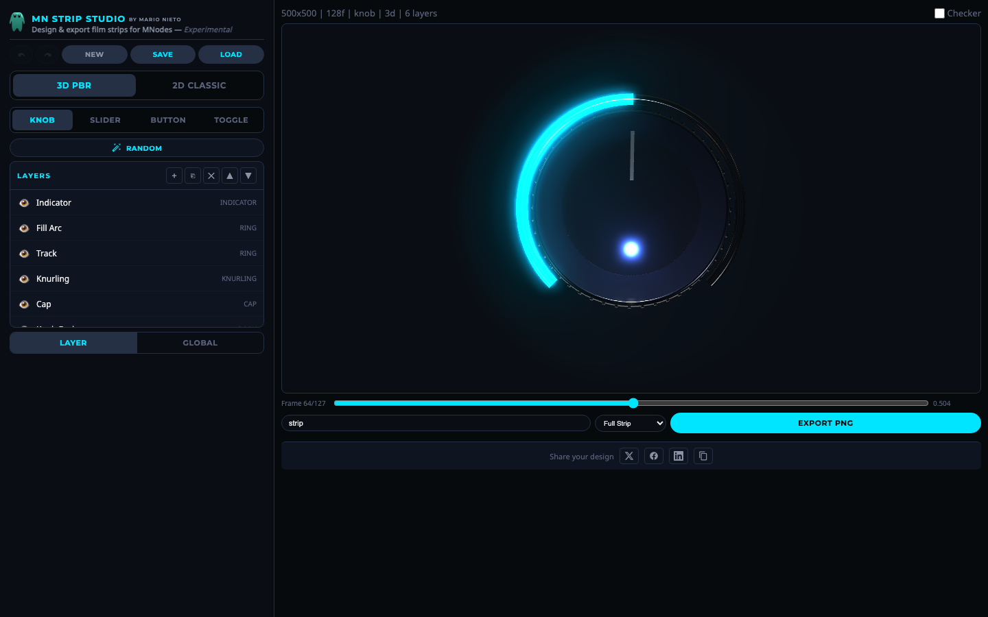 MN Strip Studio interface
